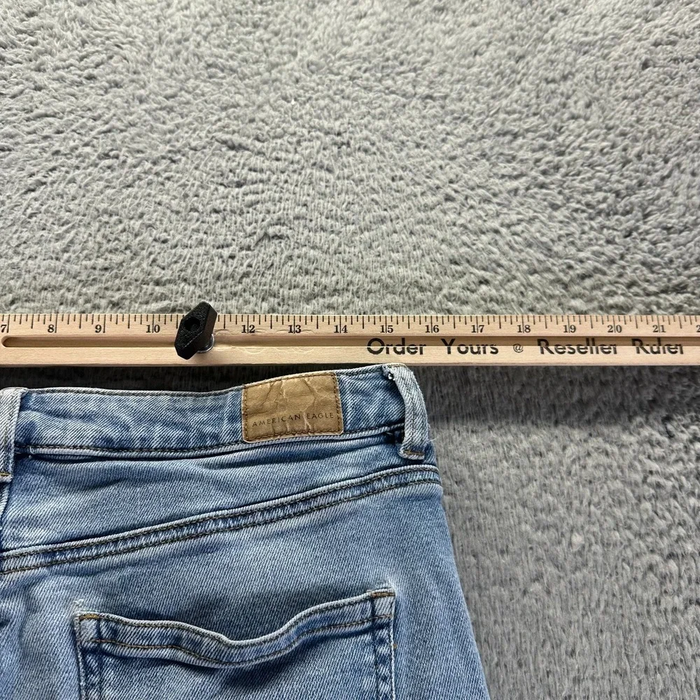 American Eagle Outfitters Jeans Womens 10 Blue Cotton Denim‎ Mom Stretch Faded